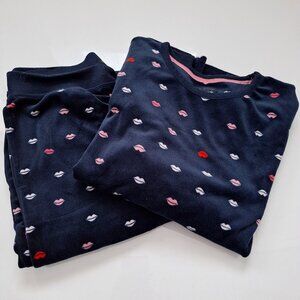 Kate Spade Lips Fleece Pajamas